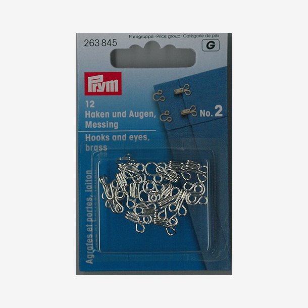 Hekter nr 2 - Blanke - 12 stk