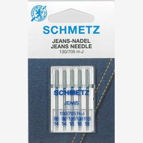 Jeansnler - 90/110 - 5 stk - assortert