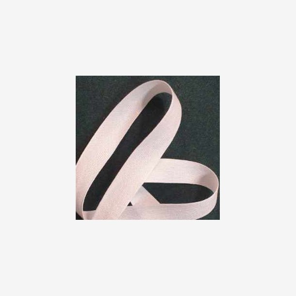 Bomullsbnd 15 mm - Hvit