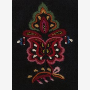 Sunnm�rsbunad m/kep - (1-4 �r) - Svart lett ullklede