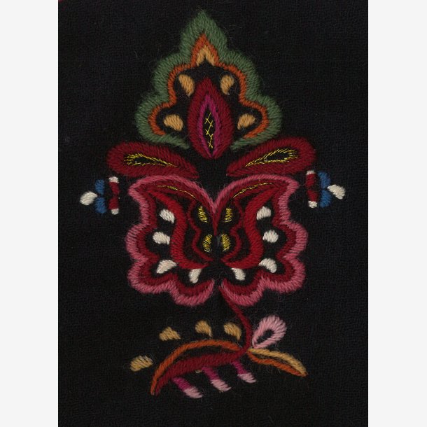 Sunnm�rsbunad m/kep - (1-4 �r) - Svart lett ullklede