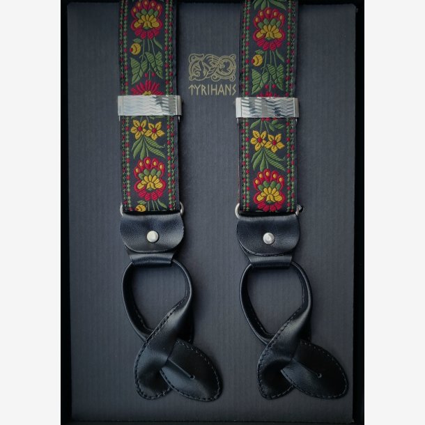 Seler med pynteb�nd, Svart R�d Gr�nn Gul