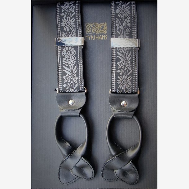 Seler med pynteb�nd, Svart og s�lvfarget P� LAGER IGJEN :)