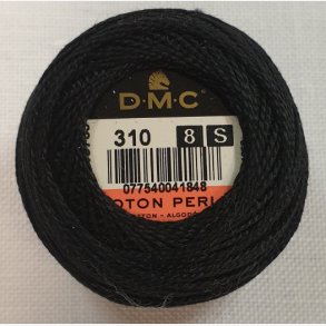 DMC nr 8 Cotton perle 10 gr - Svart