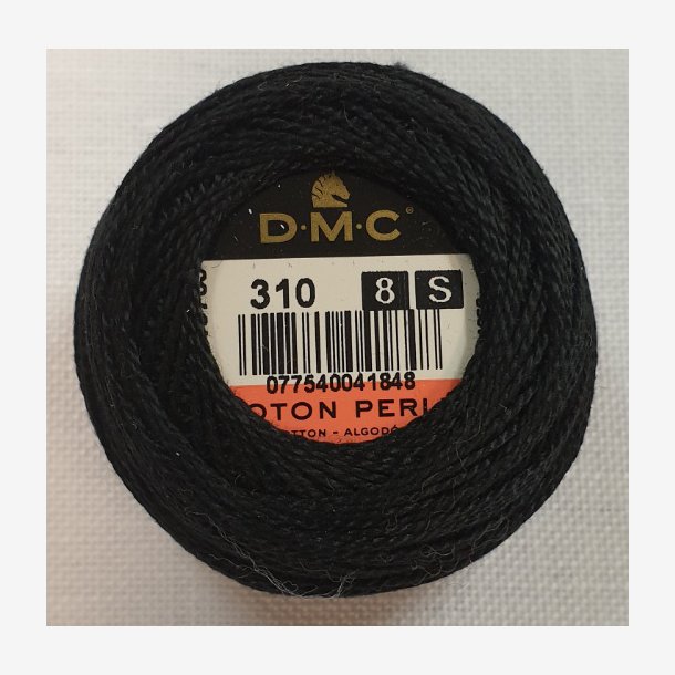 DMC nr 8 Cotton perle 10 gr - Svart