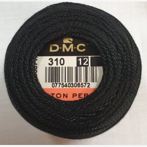 DMC nr 12 Cotton perle 10 gr - Svart