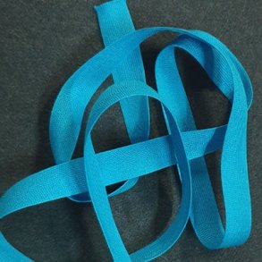 Bomullsbnd 15 mm - Blturkis 