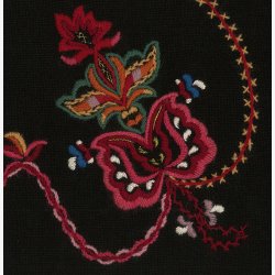 Sunnmrsbunad m/kep - (4-12 r) Svart to-skaft kamgarn